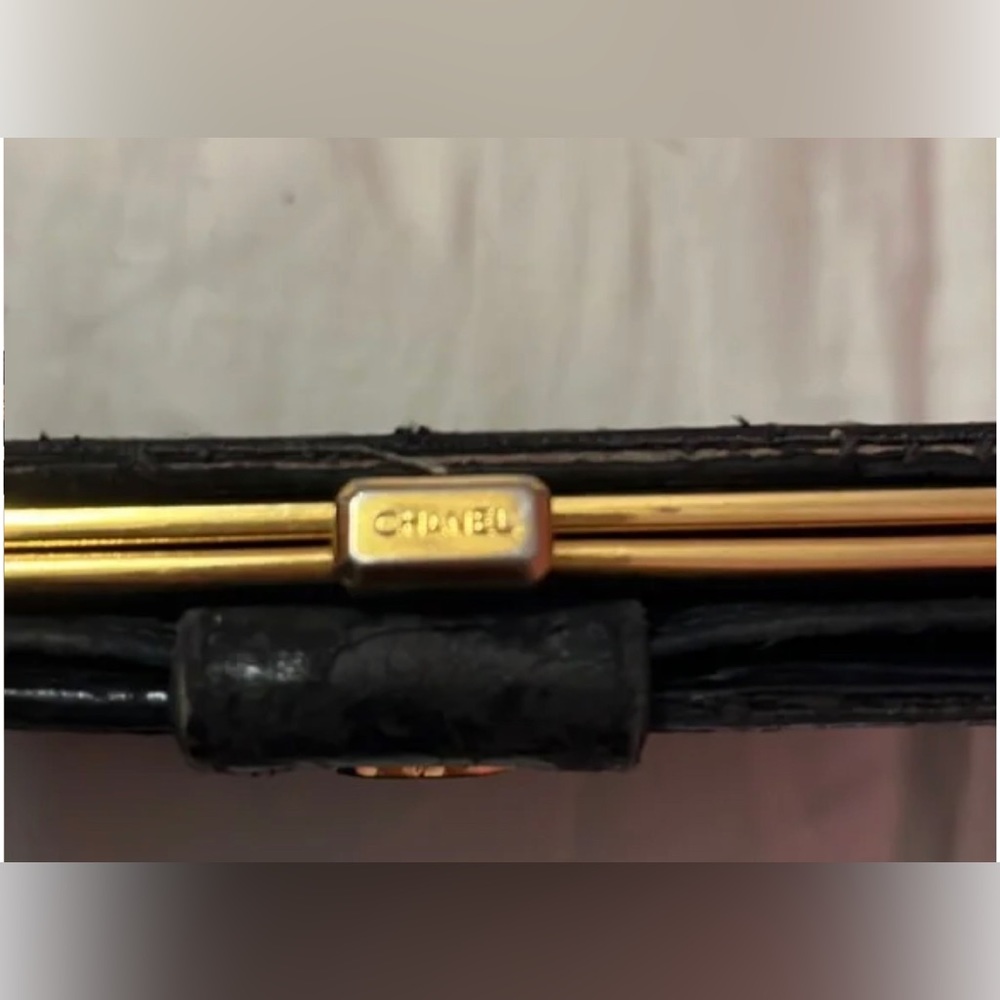 SOLD Authentic WOC Large Timeless Wild Stitch Chanel Leather Wallet Snap Closure - Picture 7 of 15